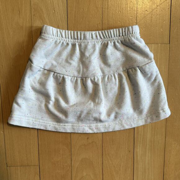 White Drawstring Sweatskirt Neon Flecks Rockets of Awesome Girls Sz 4T - Picture 2 of 8